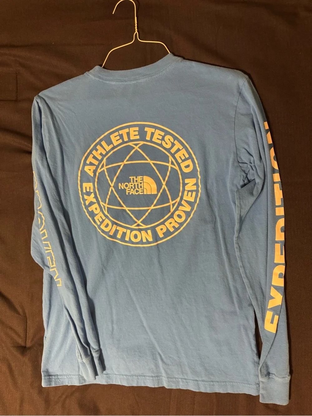 The North Face Men’s Pale Blue Long Sleeve Logo Tee